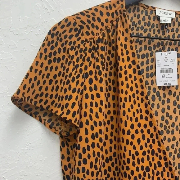 J. Crew NWT Women's Drapey twill wrap dress Size 2 - Picture 4 of 8